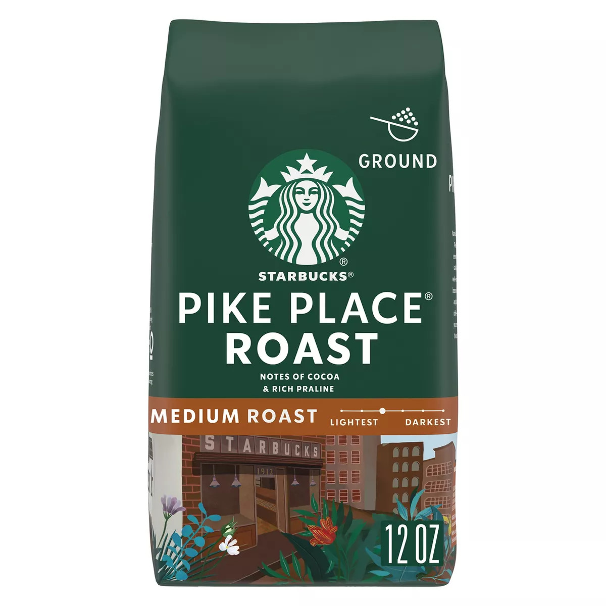 Starbucks Medium Roast Ground Coffee — Pike Place Roast — 100% Arabica — 1 bag (12 oz.) | Target