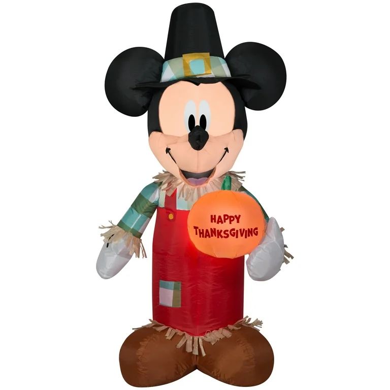 Gemmy Airblown Inflatable Mickey Holding Pumpkin Disney , 3.5 ft Tall, Orange | Walmart (US)