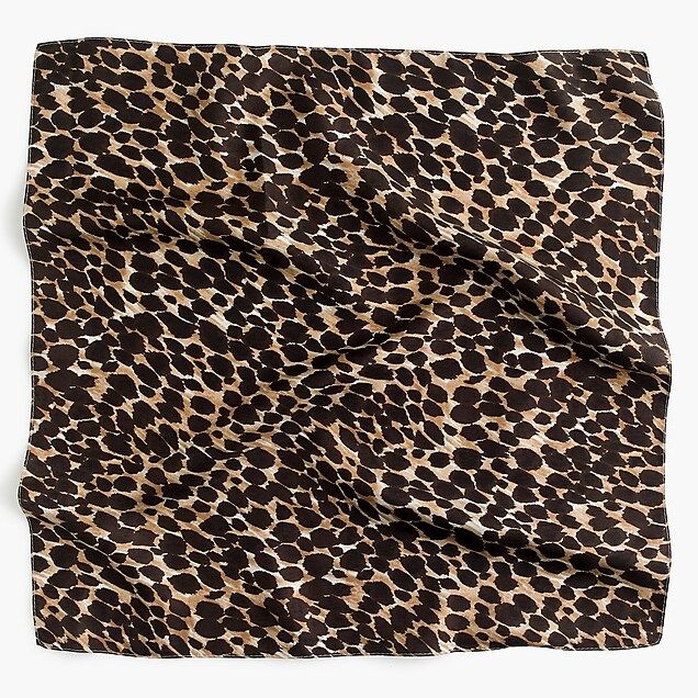 Silk bandana in leopard | J.Crew US