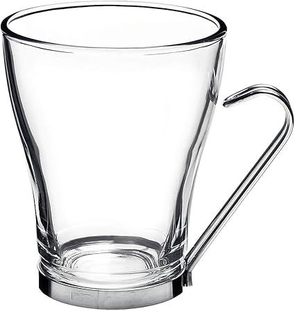 Bormioli Rocco Oslo Cappuccino Glass Cups, Clear, 8 Ounces (4 Pieces) | Amazon (US)