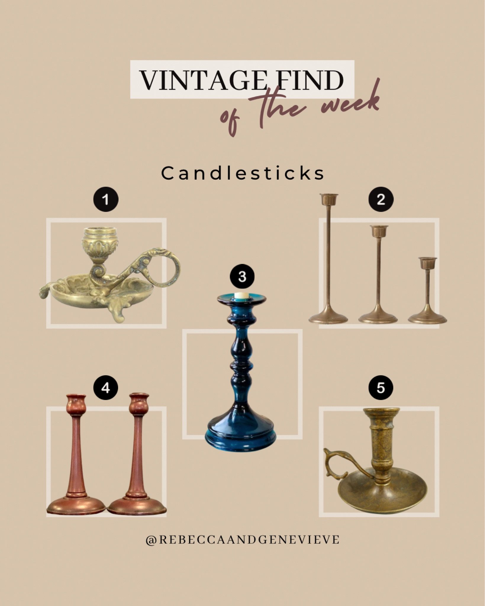 Hurry cause these unique pieces sell out fast! 👇🏼

1. Small vintage Scottish thistle chamberstick in solid brass from the early 1900s
2. Set of 3 brass candlestick from the 70s
3. Tiffin Glass’ heavy candlestick holder from the 30s
4. Set of 2 English candlesticks (1910-1920)
5. Brass burnished candlestick from before the 2000s. 
-
Vintage find. Etsy find. Candlestick holder. Brass candlestick. Antique. Antique store. One of a kind. Home decor. Curated home decor  


#LTKFind #LTKunder50 #LTKhome