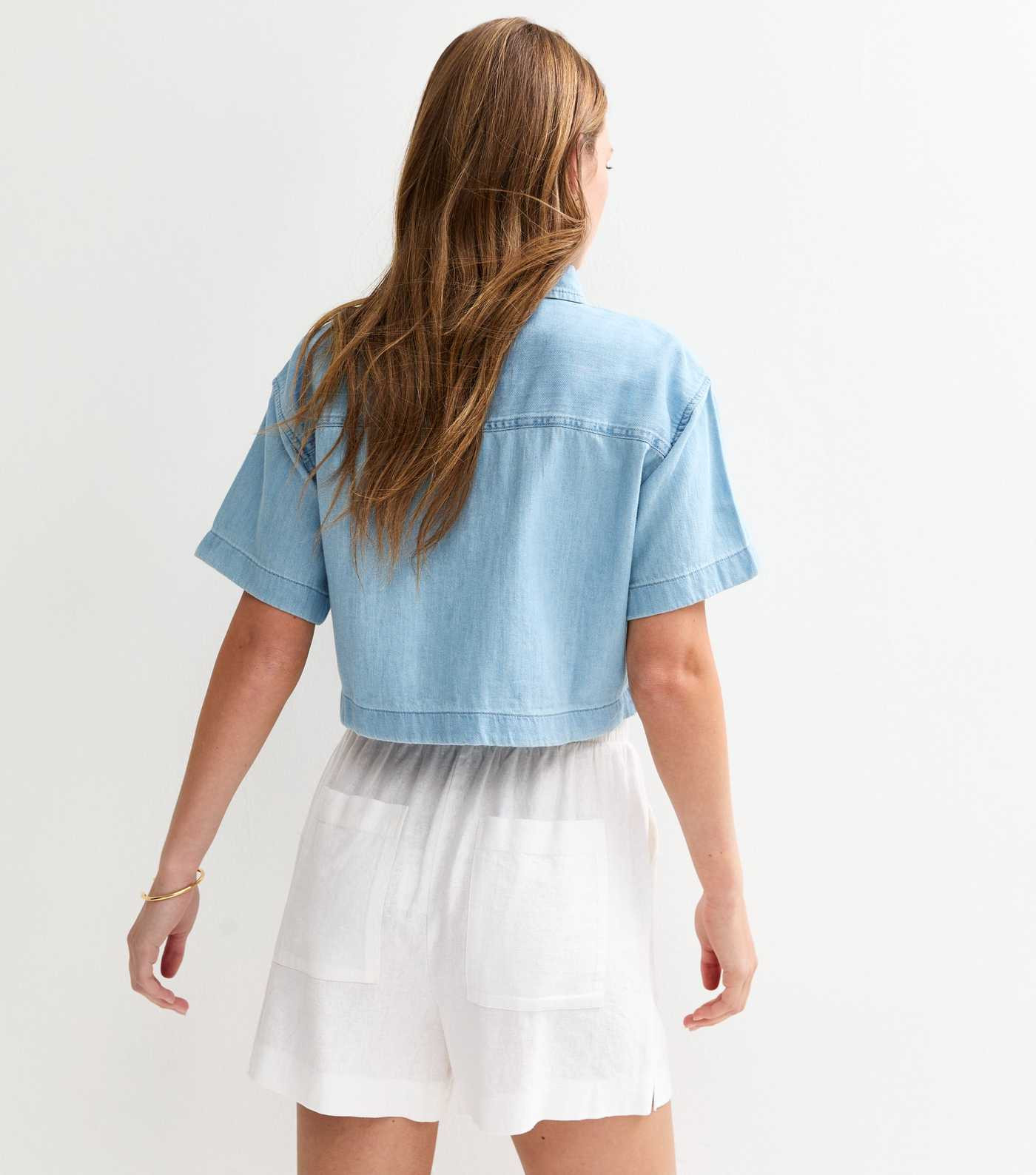 Light Blue Short Sleeve Denim Shirt | New Look | New Look (UK)