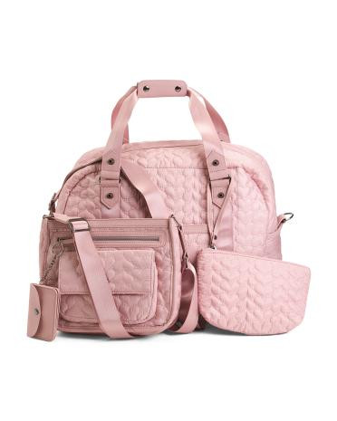 sweetheart set duffel with wristlet crossbody and card case | TJ Maxx