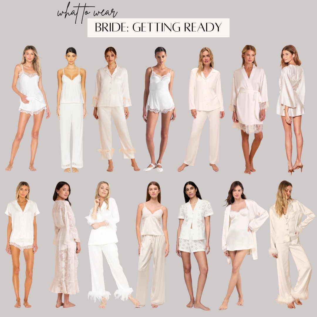 Bride: getting ready looks for Wedding Day 

bride sleepwear, bride loungewear, wedding season, bride to be, 2025 bride, white outfit, luxe pajamas 

#LTKStyleTip #LTKWedding #LTKParties