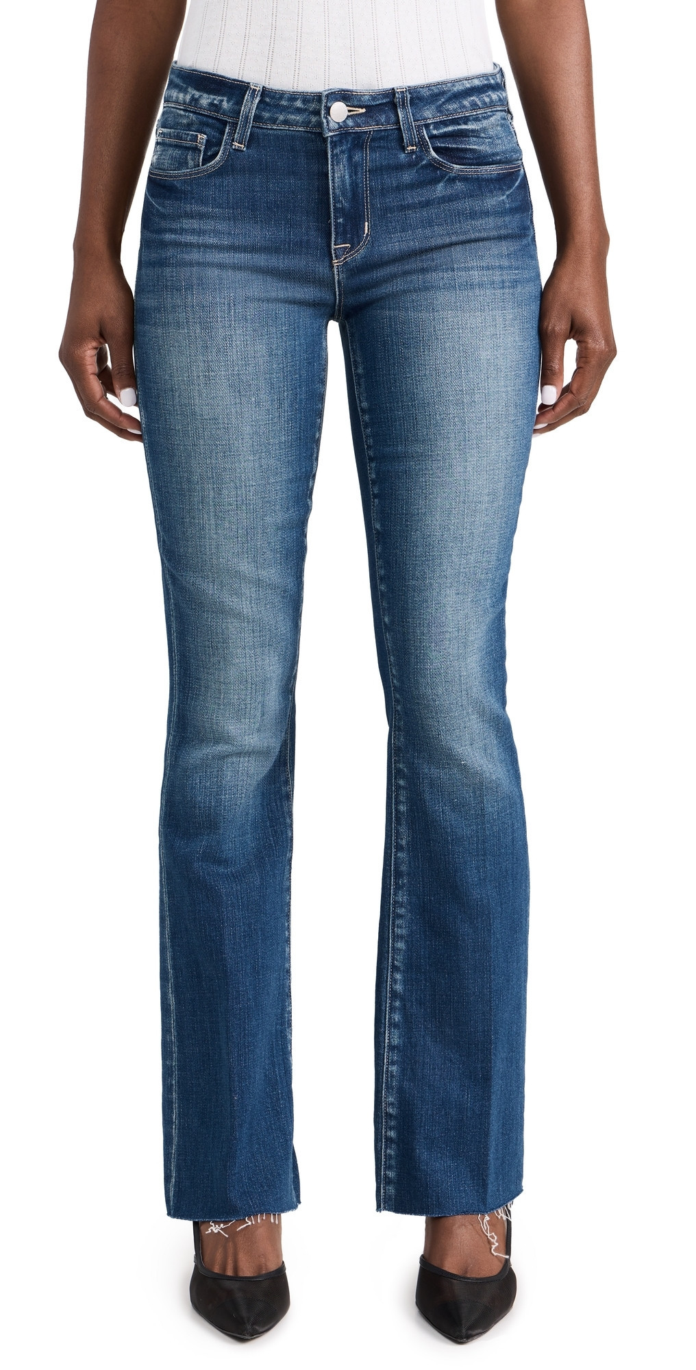 L'AGENCE Sneeki Sneaker Straight Jeans Hasting 34 | Shopbop