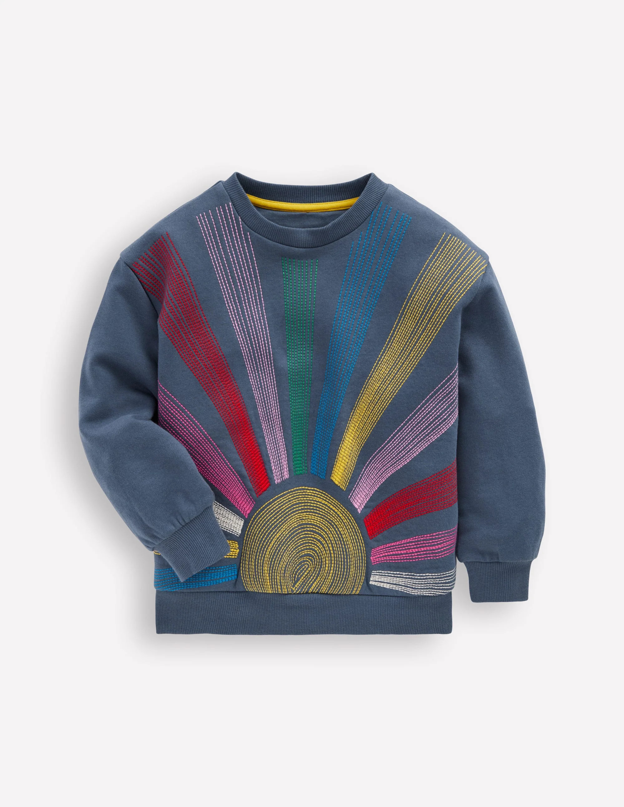 Boden Girls Bobbie Appliqué Sweatshirt in Blue | Size 4-5 Years | Boden (US)