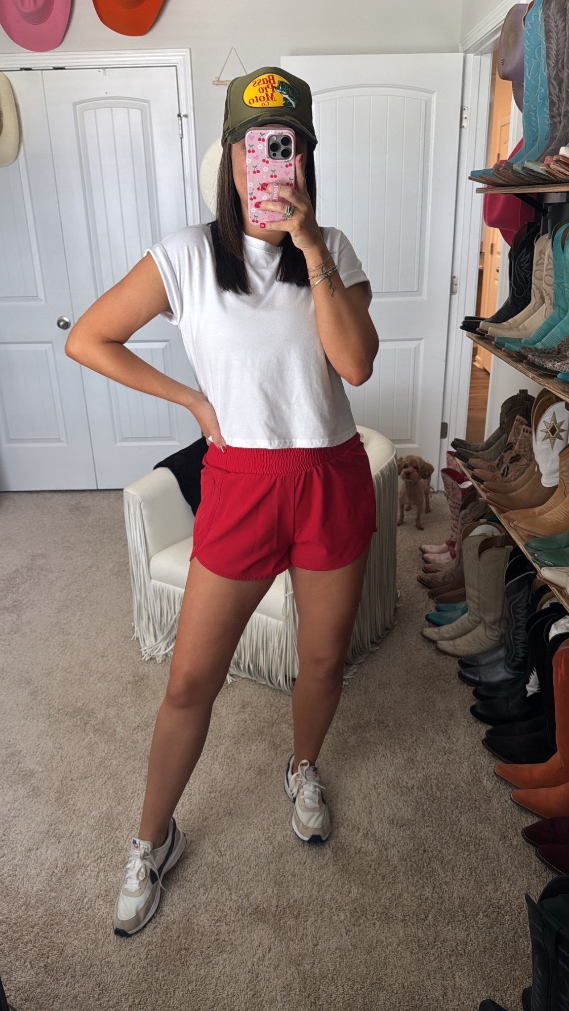 Casual workout wear - look for less - Amazon summer outfit - high waisted athletic shorts and crop white tee and camo trucker hat 

#LTKFindsUnder100 #LTKFindsUnder50 #LTKStyleTip