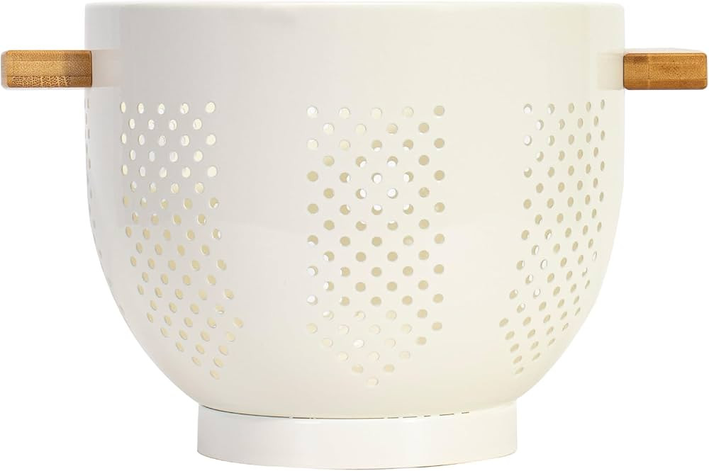 Colanders with Wood Handle - Kitchen Essential Metal Strainers & Colanders,Large Strainer Perfect... | Amazon (US)