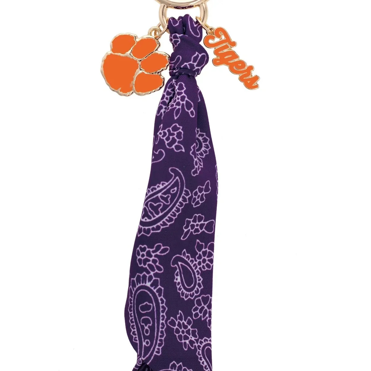 Logo Bandana Bag Charm | Clemson Tigers | Stewart Simmons