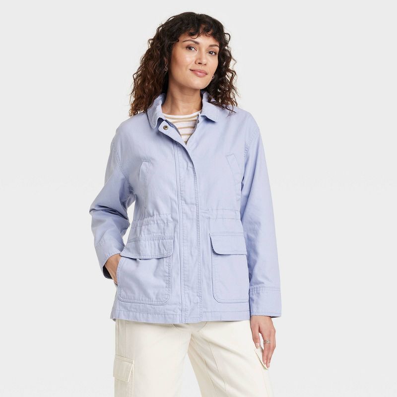 Women's Utility Jacket - Universal Thread™ Light Blue | Target