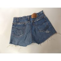 Vintage Levi Cut Off Denim Shorts - 34 Waist Medium Blue Wash Cutoff Jean Levi's Strauss 1990S Grunge Hippie Bohemian Boho | Etsy (US)