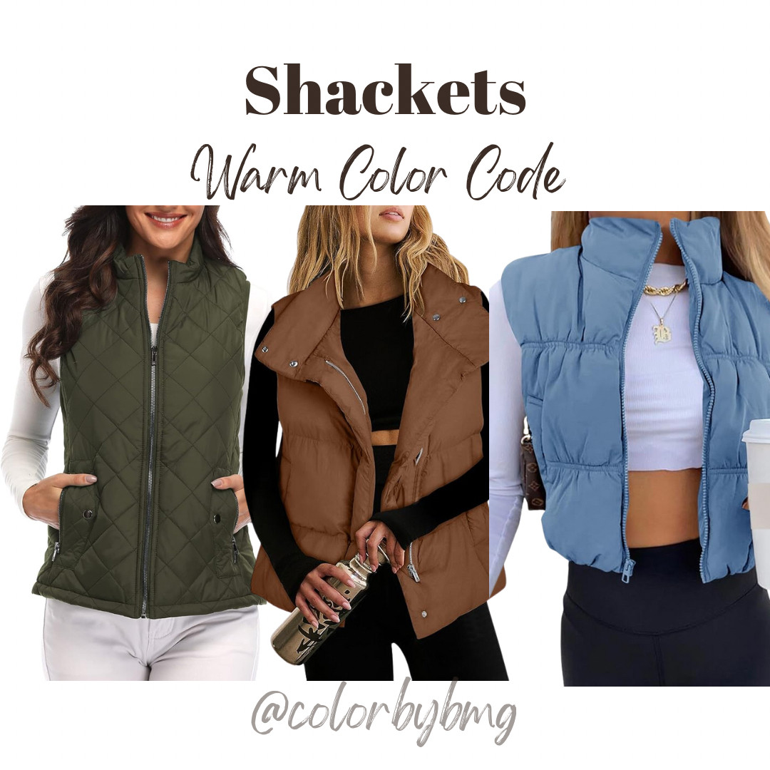Warm Color Code Vests

Colors:
Army Green
Brown
B-blue

Warm Spring
Warm Autumn
True Autumn
True Spring 

 

#LTKGiftGuide #LTKHoliday #LTKSeasonal