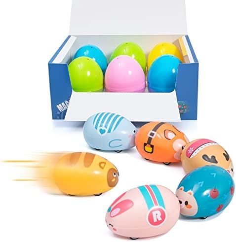 Toddler Toys Easter Basket Stuffers - 6 pcs Easter Eggs with Toys Inside for Kids Animal Eggs Pull B | Amazon (US)