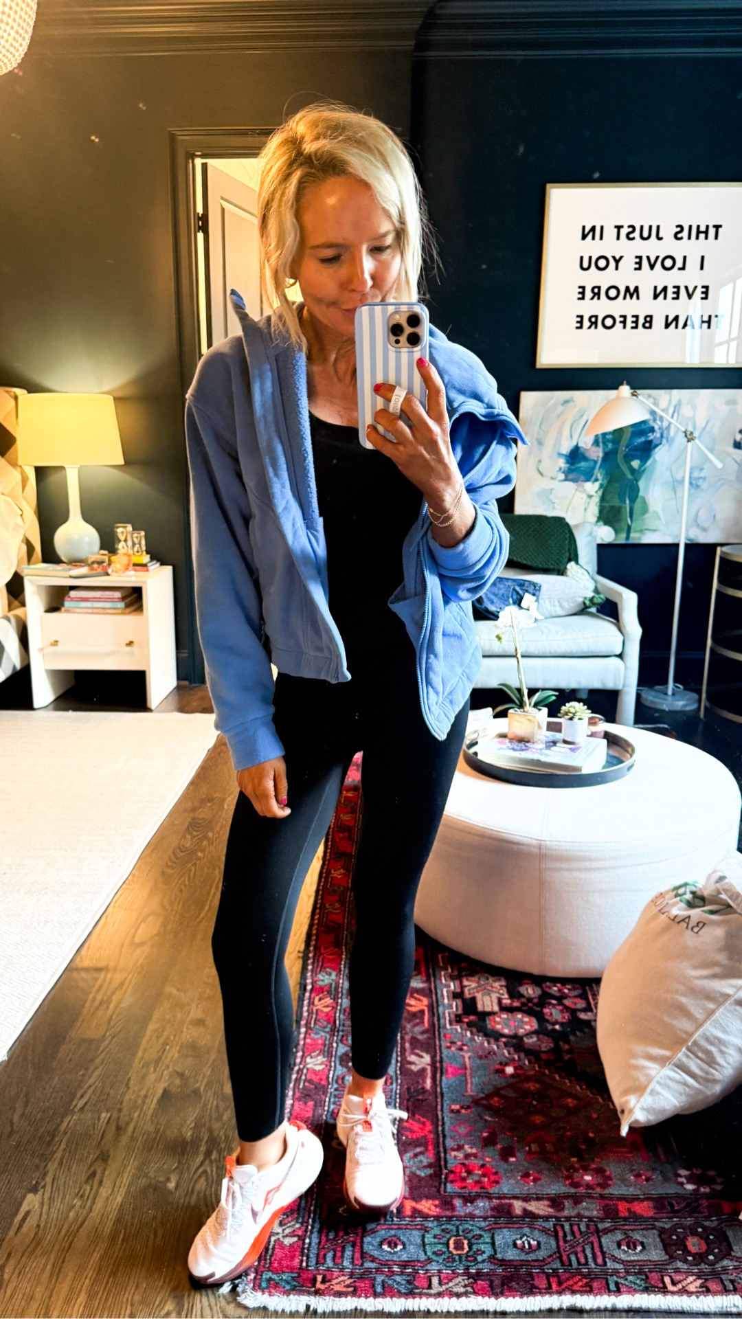 my everyday workout attire @Spanx • Natashaxspanx for 15% off | wearing XS in tank and leggings and small in hoodie | 

#LTKmomlife #LTKOver40 #LTKActive