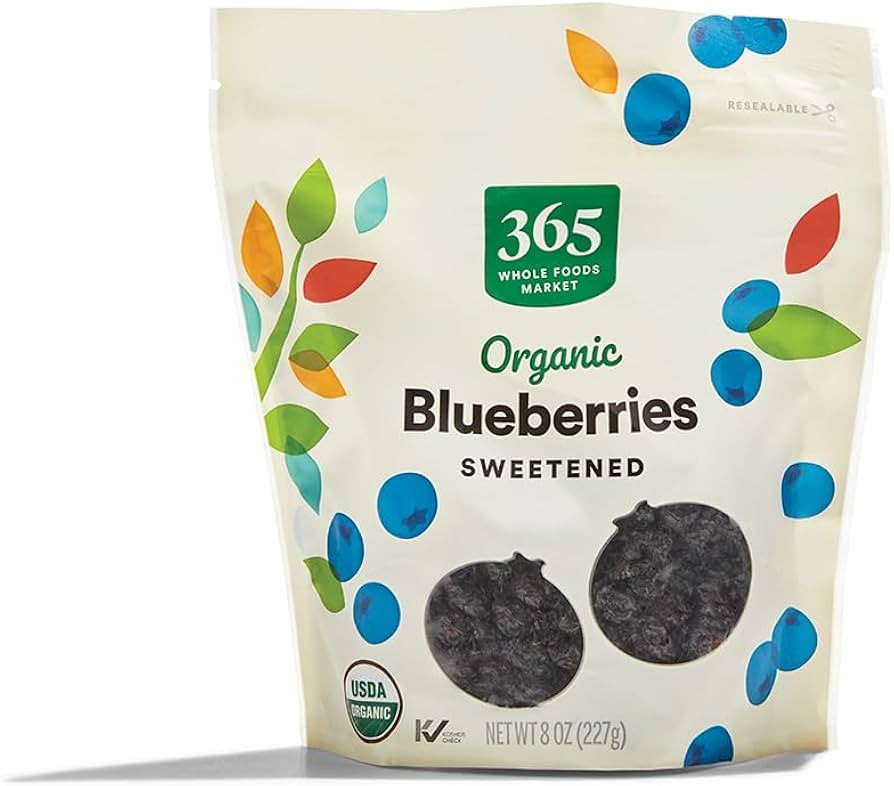 365 by Whole Foods Market, Organic Dried Blueberries, Sweetened, 8 Ounce | Amazon (US)