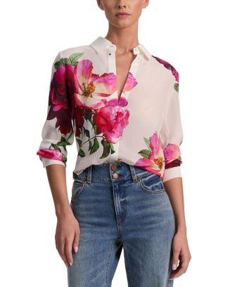 Alice and Olivia Willa Placket Top | Bloomingdale's Alice + Olivia | Bloomingdale's (AU)