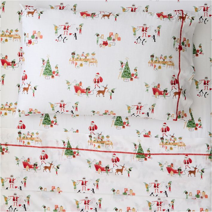 Santa's Workshop Sheet Set | West Elm (US)