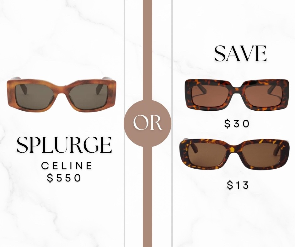 Splurge or save: Celine Maxi Triomphe Rectangle Sunglasses.

Affordable, Amazon, sunglasses, look, alike, similar, summer, rectangle, shades, rectangular, brown neutral, tortoise, inexpensive.

#LTKStyleTip #LTKFindsUnder50