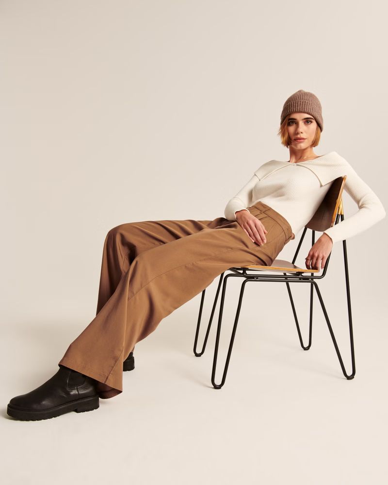 Tailored Wide-Leg Pants | Abercrombie & Fitch (US)