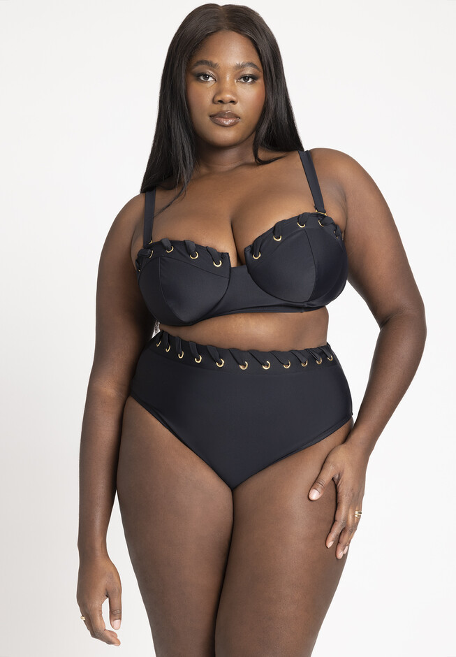 Grommet Detail Bikini Bottom | Eloquii