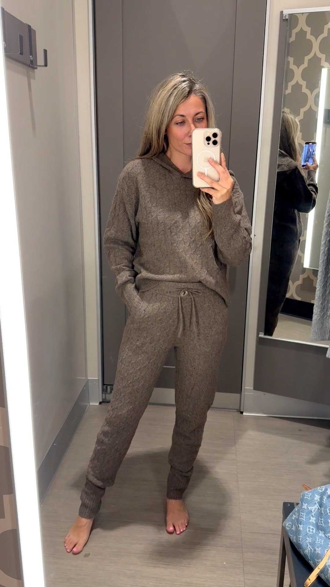 Target Auden cozy knit set again in brown! Ok I am just loving this one so much! Wearing a small hoodie top and XS in longer bottoms! 

#LTKPetite #LTKFindsUnder50 #LTKOver40