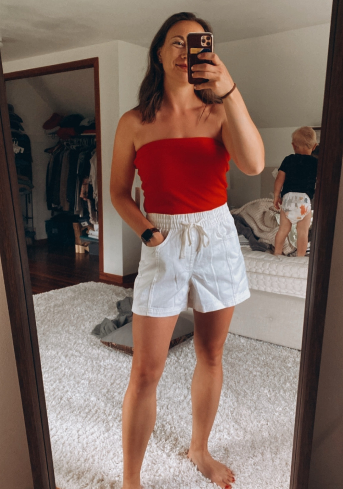 Perfect Memorial Day outfit! On sale!

White shorts 
Tube top
Strapless top 
Elastic waist shorts 


#LTKSaleAlert