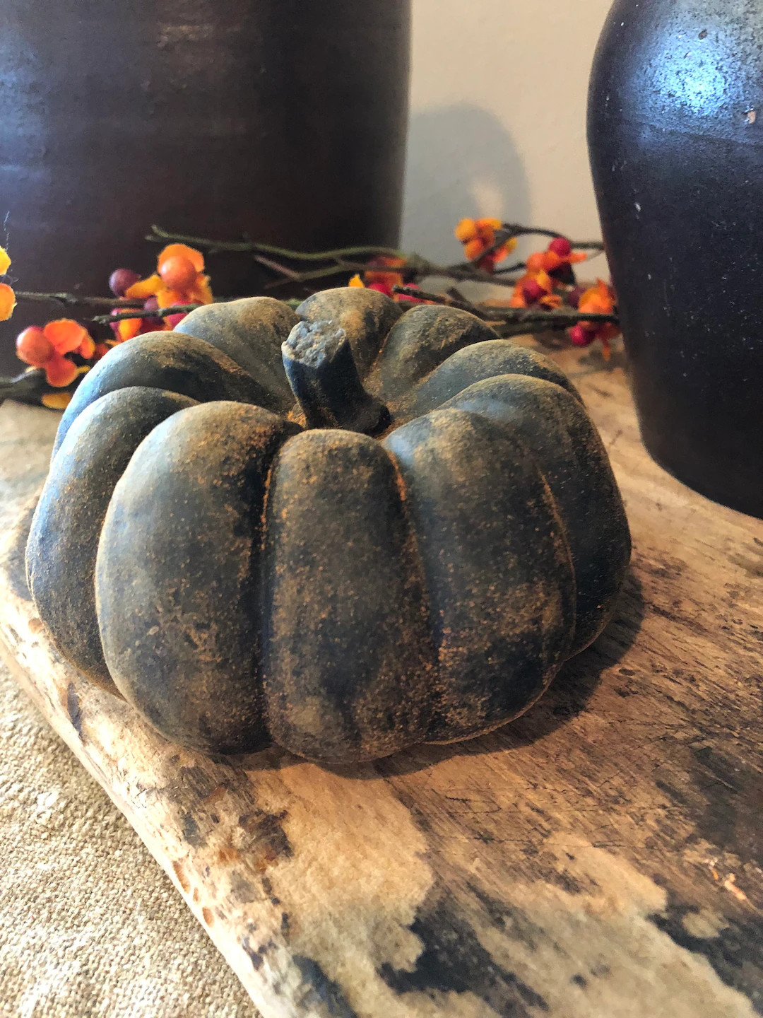 Blackened Beeswax Large Chunky Pumpkin #333 ~primitive~fall~bowl Filler~harvest~ - Etsy | Etsy (Global)
