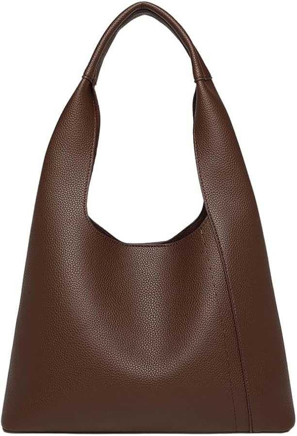 Slouchy Hobo Tote Bags for Women - Retro PU Leather Shoulder Handbag Purse Large Capacity 2pcs | Amazon (US)