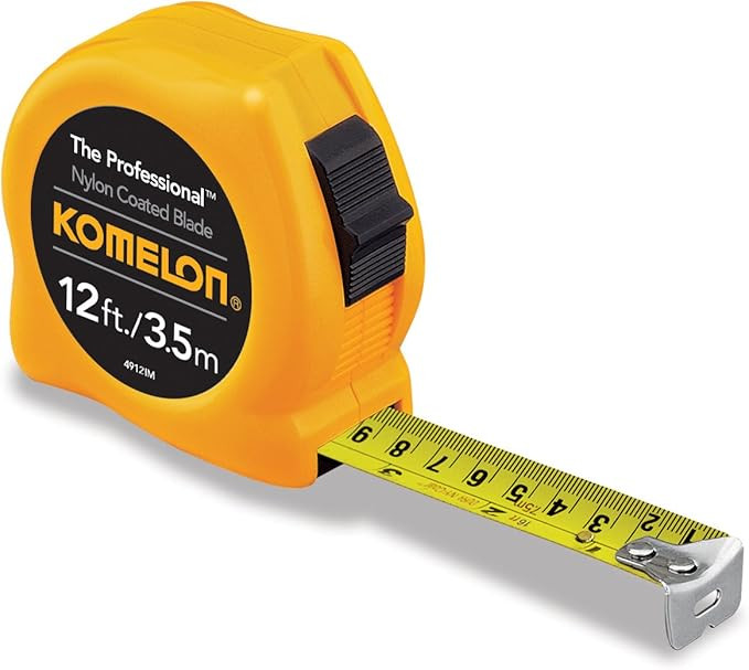 Komelon 4912IM The Professional 12-Foot Inch/Metric Scale Power Tape, Yellow | Amazon (US)