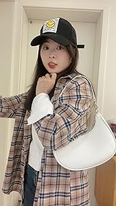 Shoulder Bags for Women, Cute Hobo Tote Handbag Mini Clutch Purse with Zipper Closure | Amazon (US)