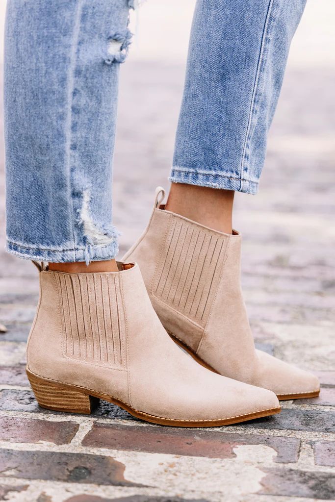Take Care Taupe Brown Booties | The Mint Julep Boutique