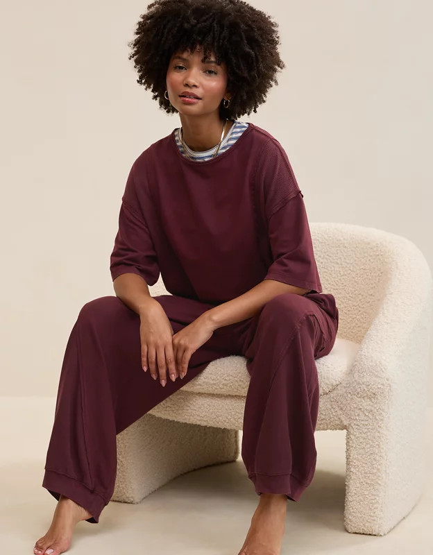 Aerie Unwind Waffle T-Shirt | Aerie