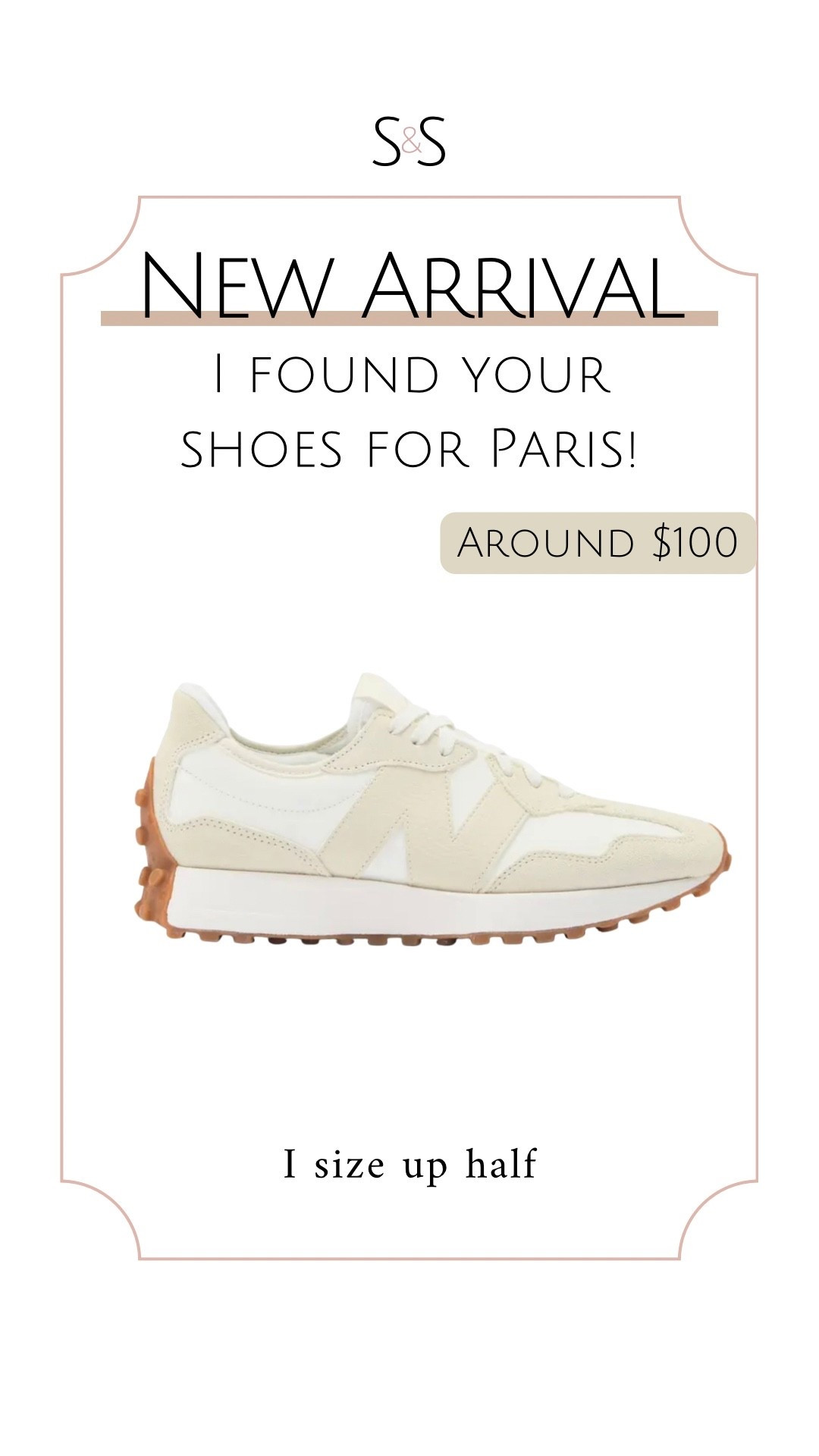 I sized up half a size and they're perfect for all the walking I'll be doing.

comfortable walking shoes, neutral sneakers, travel shoes, Paris outfit shoes, new balance sneakers, beige sneakers, casual travel outfit, walking tour shoes, comfortable travel footwear, neutral athletic shoes, everyday sneakers, vacation shoes

#LTKTravel #LTKSeasonal #LTKfitnessgoals
