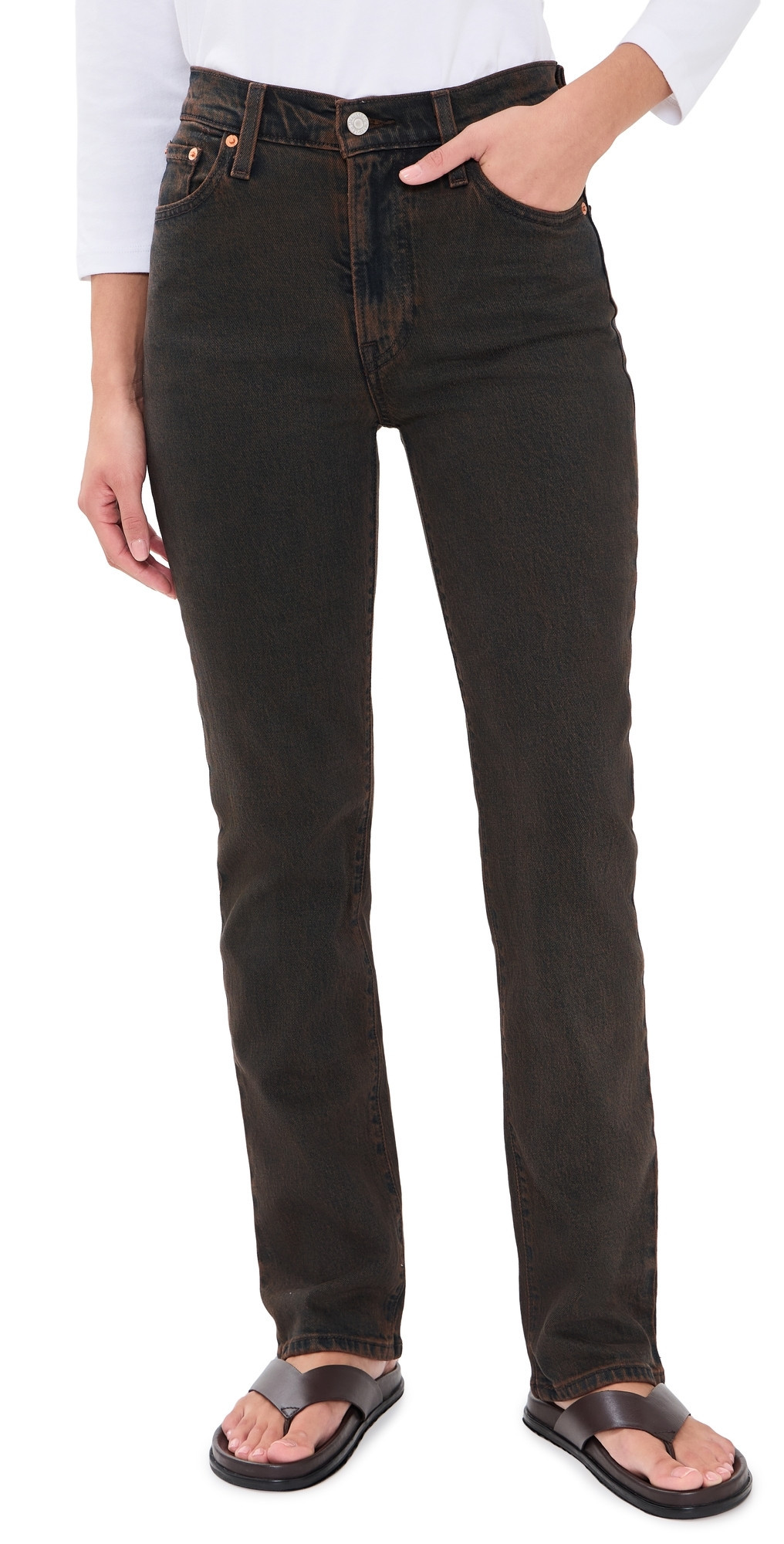 Levi's Ribcage Slim Jeans Over A Cup Srty 32 | Shopbop