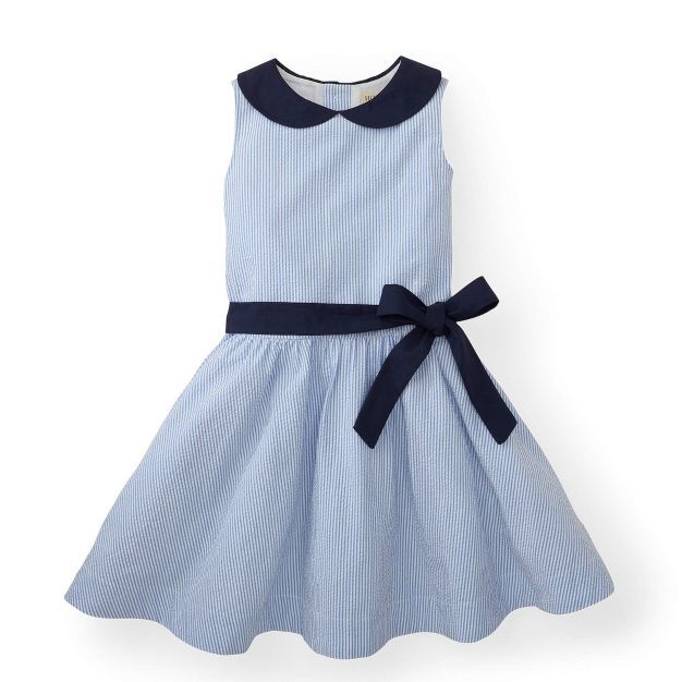 Hope & Henry Girls' Peter Pan Collar Seersucker Dress, Toddler | Target