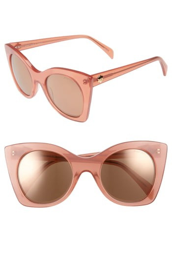 Women's Draper James 51Mm Geometric Sunglasses - Pink | Nordstrom