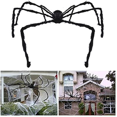 Unomor 7.5 ft Giant Halloween Spider Largest Scary Hairy Spider for Outdoor Halloween Decorations... | Amazon (US)