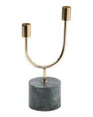 12in Marble Taper Dual Candleholder | Marshalls