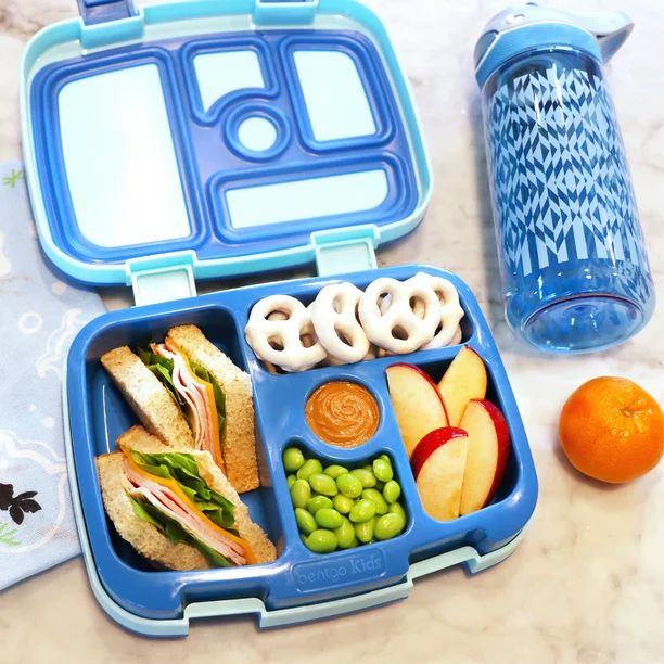 Bentgo Leak-Proof 5-Compartment Bento-Style Lunch Box, Kids, Blue | Walmart (US)