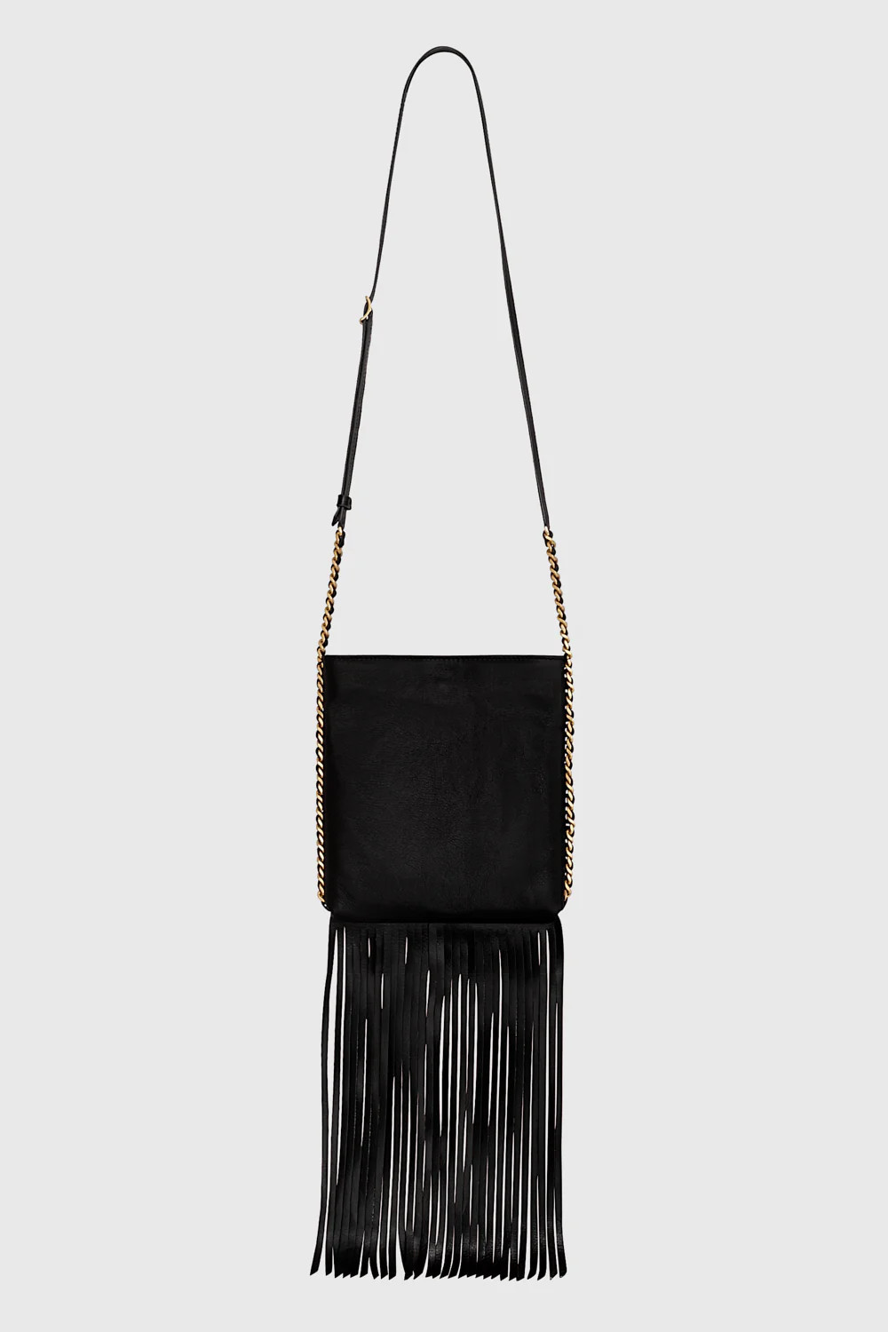 Rebecca Minkoff Carly North South Fringe Crossbody Bag In Black | Rebecca Minkoff
