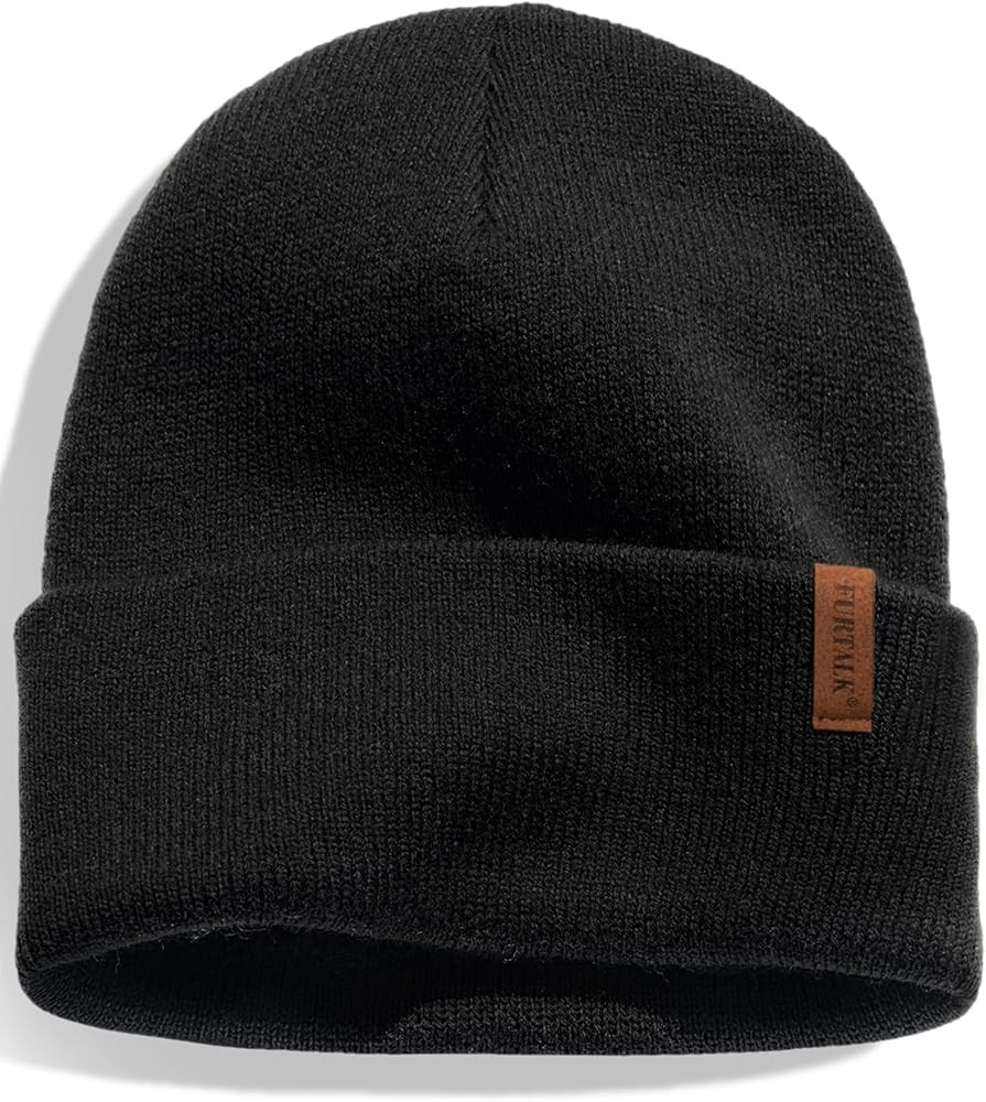 FURTALK Beanie for Men Women Cuffed Thick Knitted Unisex Winter Hat Beanies Skull Cap | Amazon (US)
