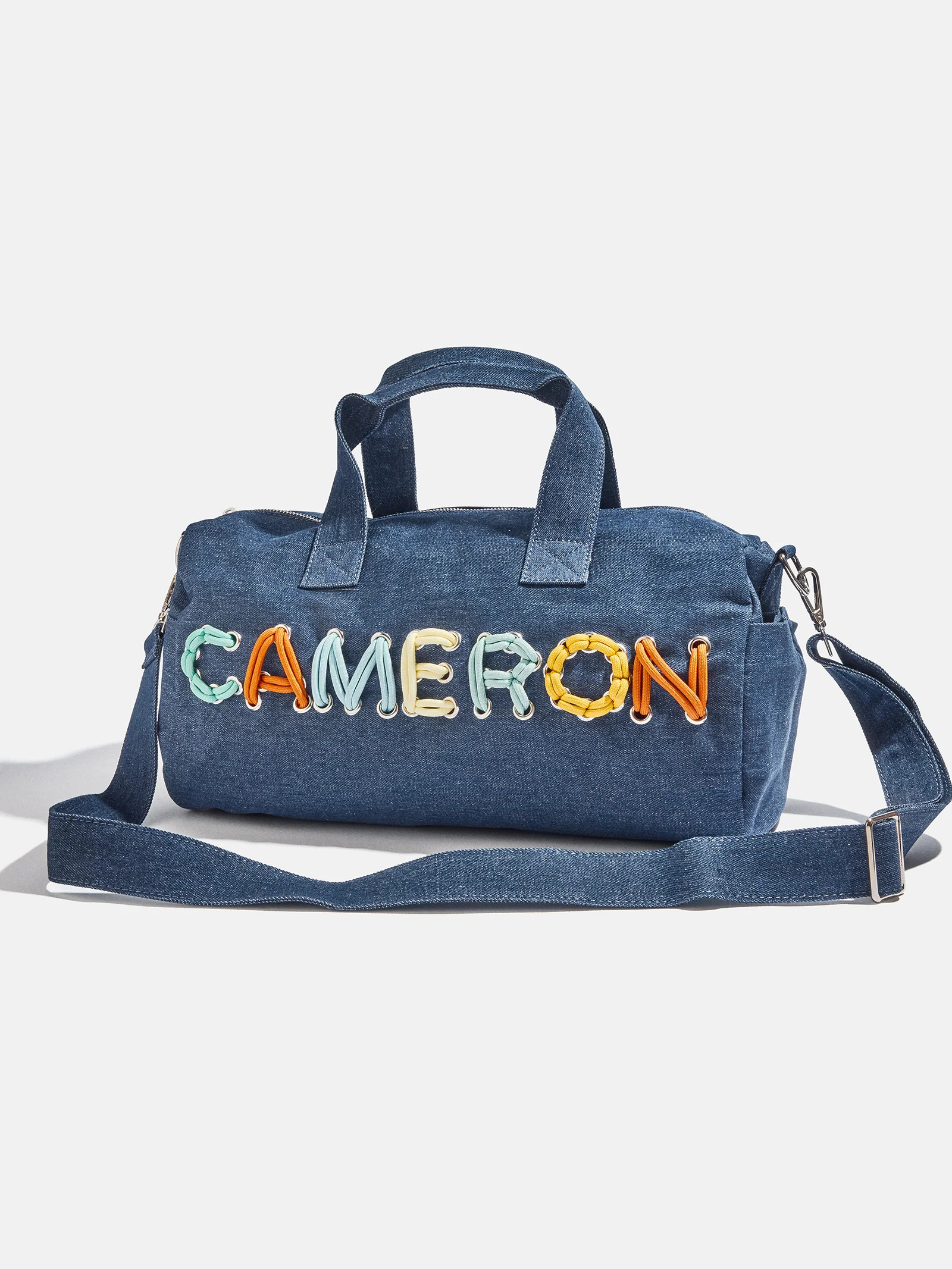 Thready to Go Kids' Custom Duffle - Dark Denim/Multi | BaubleBar