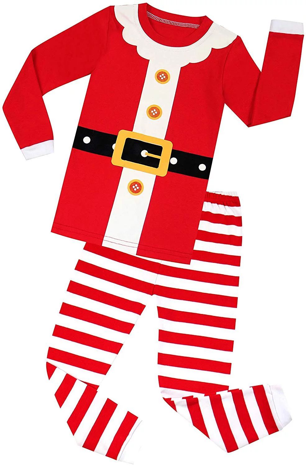 Elowel Matching Family Christmas Pajamas - Red Santa Claus 2-Piece Set, 100% Cotton - Walmart.com | Walmart (US)
