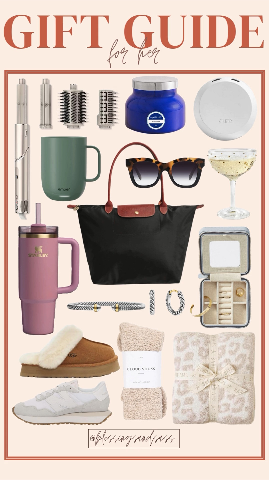 Gift guide for her! 

Gifts for her, holiday, Christmas, gift guide, gifts for her inspo, shark air wrap, purse, volcano candle, ember mug, Stanley cup, ugg slippers, purse, tote bag, jewelry case, sneakers, David Yurman, sunglasses, wine glass

#LTKHoliday #LTKGiftGuide #LTKSeasonal