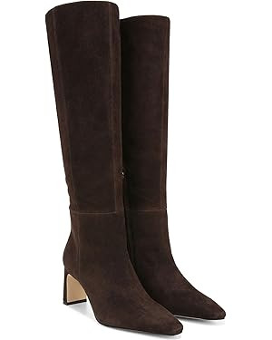 Burgundy Knee High Boots for Women Square Toe Chunky Heeled Boots Fall Dress Elastic Tall Boots w... | Amazon (US)