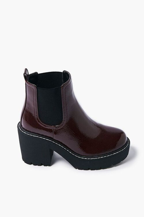 Faux Patent Leather Chelsea Boots | Forever 21 (US)
