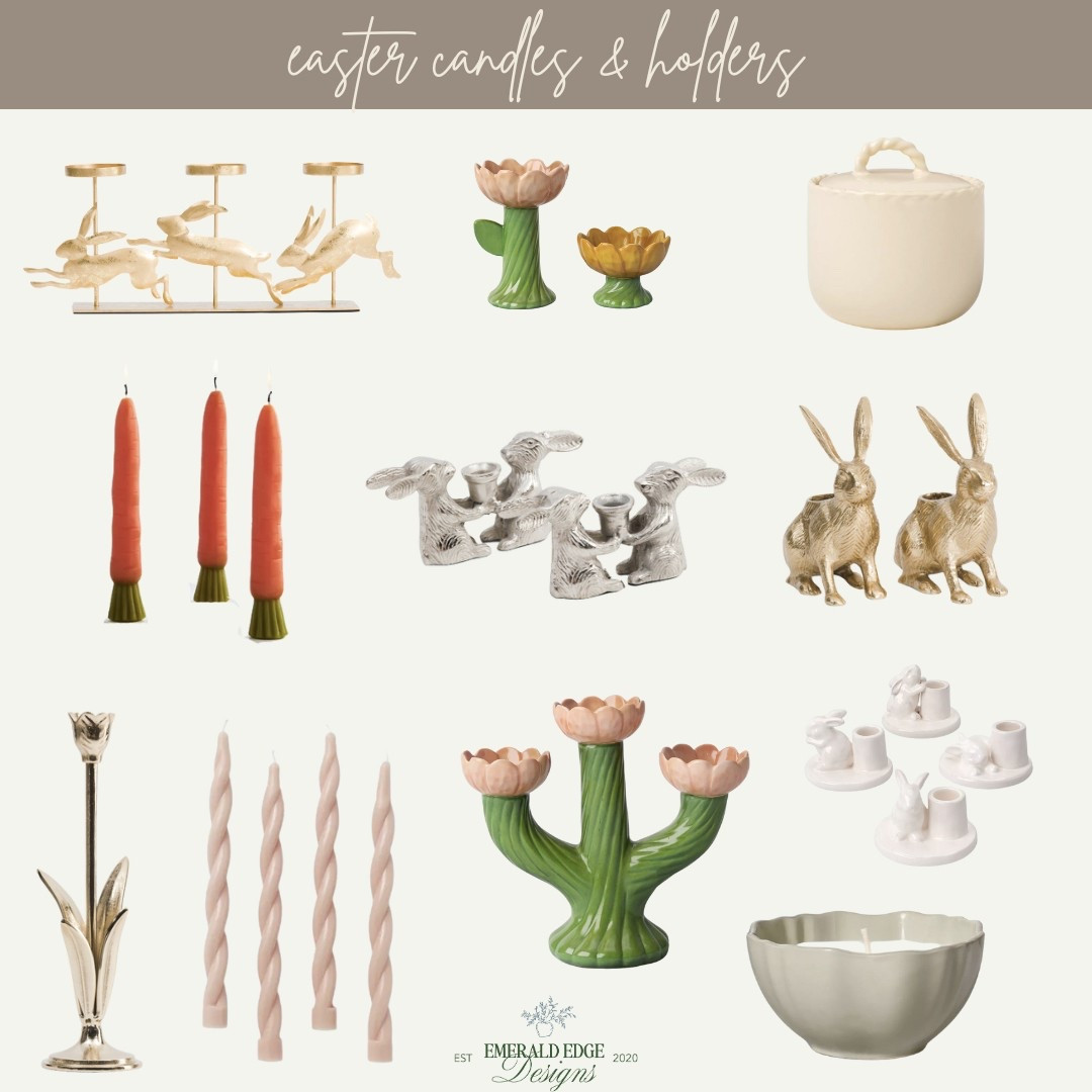 I cannot get over how cute the carrot taper candles and bunny holders are. Especially if they’re paired together. Snag them before it’s too late! 

#LTKSeasonal #LTKHome