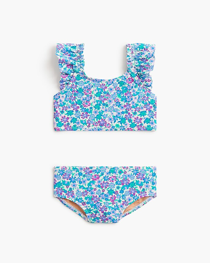 Girls' floral ruffle bikini set | J.Crew Factory