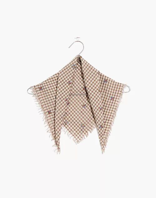 Fringe Bandana: Floral Embroidered Gingham Edition | Madewell