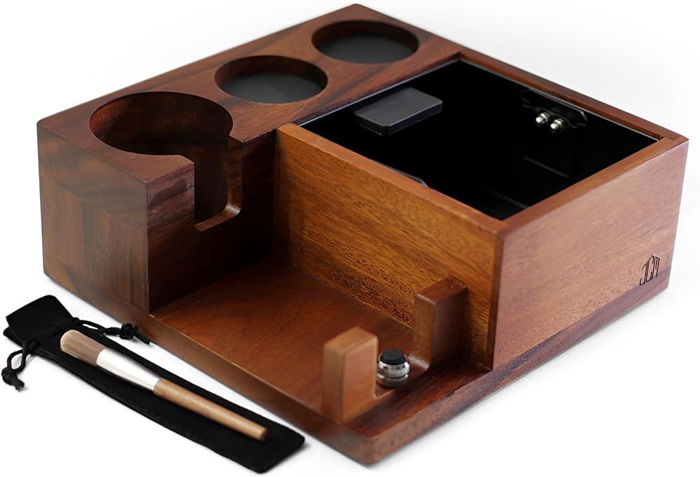 Knock box espresso station machine accessories organizer for coffee grounds, portafilter, tamping... | Amazon (US)